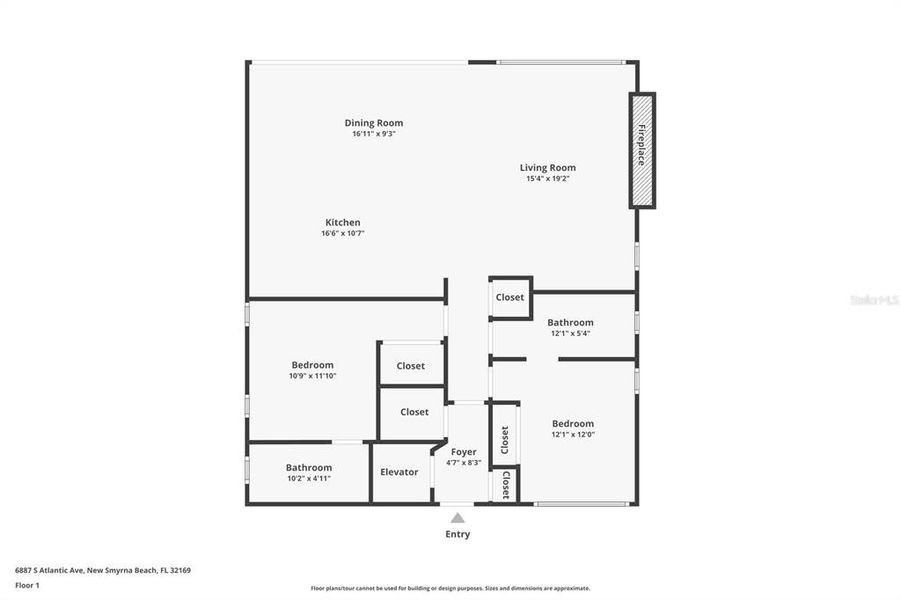2D floor plan layout of this home in , New Smyrna Beach, FL (Image 7).