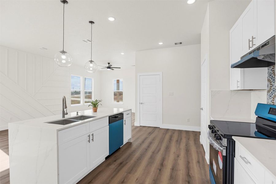 Furnished interior view inside a new home in , Cleveland (Image 5).