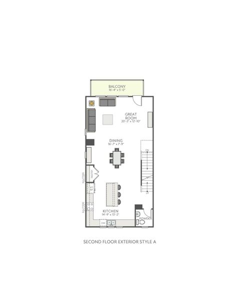 2D floor plan layout of this home in Context at Oakhurst, Charlotte, NC (Image 3). 2D floor plan layout of this home in Context at Oakhurst, Charlotte, NC (Image 3).