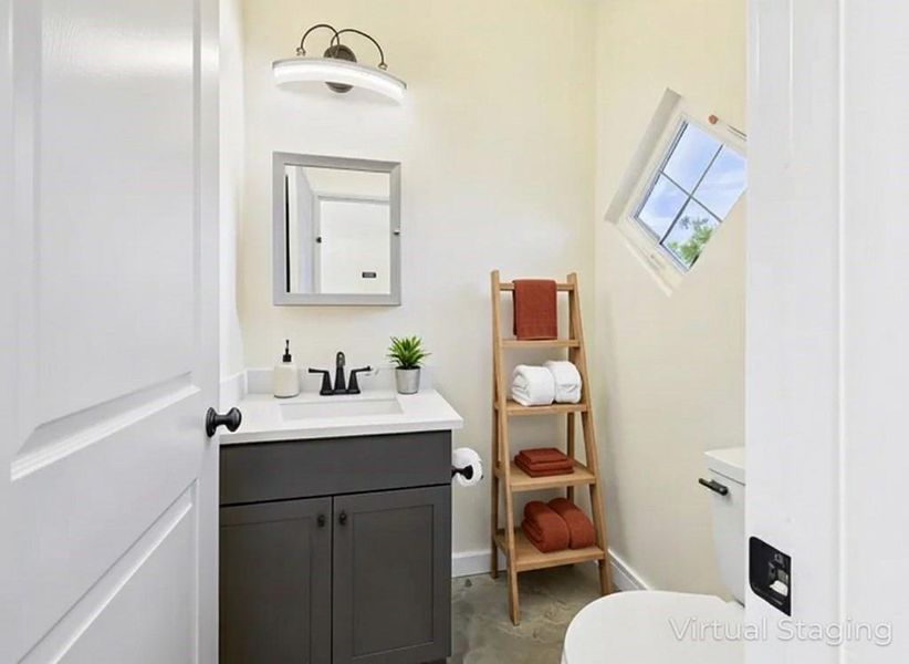 After photo with vanity and toilet