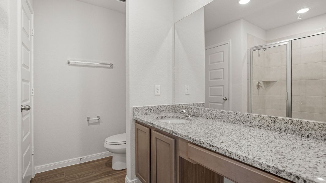 Furnished interior view inside a new home in Timber Creek, San Antonio (Image 6). Furnished interior view inside a new home in Timber Creek, San Antonio (Image 6).