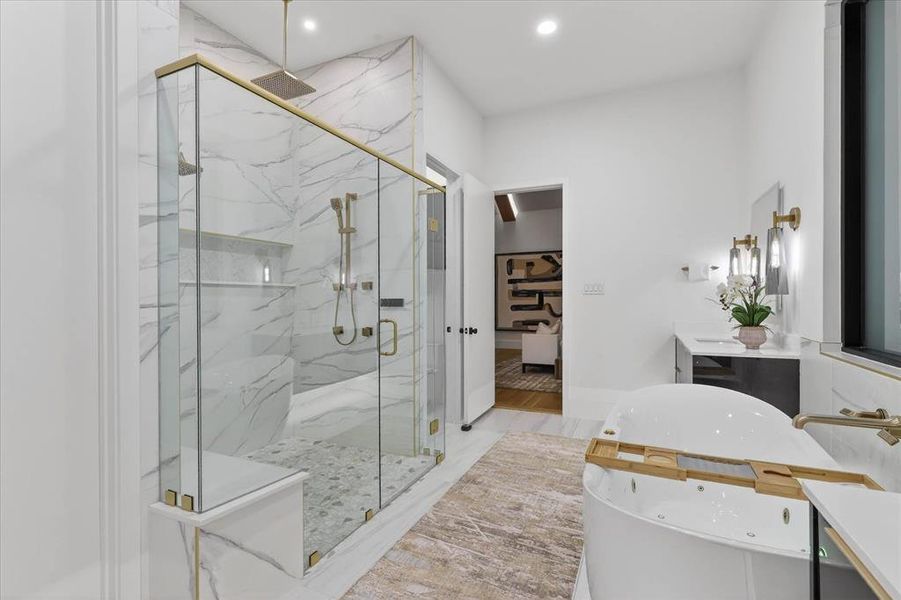 Furnished interior view inside a new home in , Dallas (Image 18).