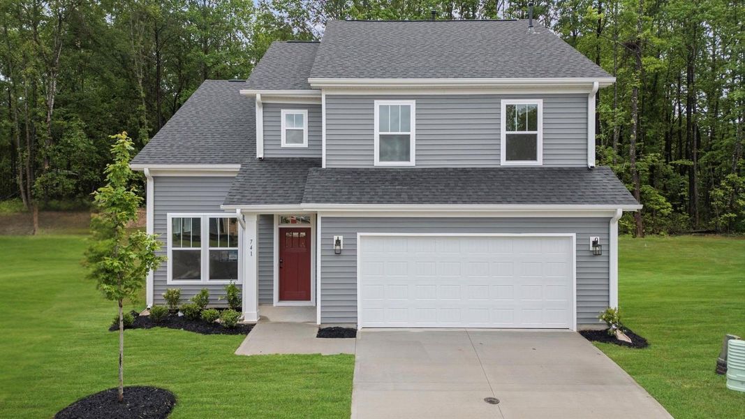 Representative exterior photo of a completed home built from the Cameron by DRB Homes in Fox Hollow, Spartanburg, SC (Image 23).