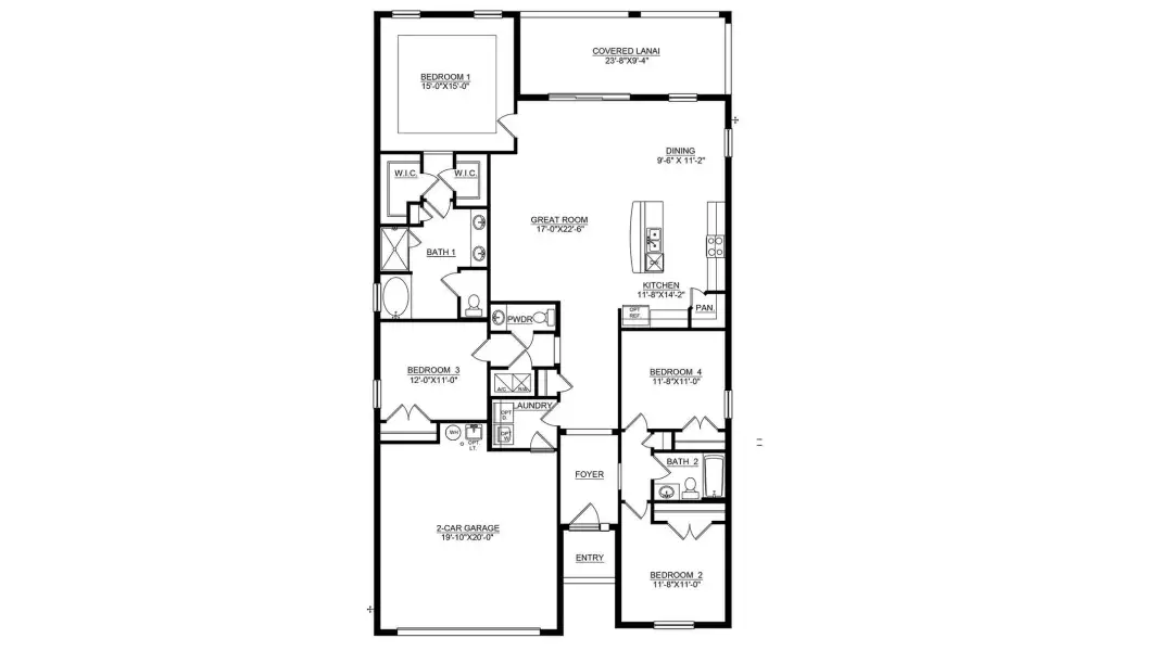2D floor plan layout for the Lantana by D.R. Horton in Pasadena Ridge, Dade City, FL (Image 3). 2D floor plan layout for the Lantana by D.R. Horton in Pasadena Ridge, Dade City, FL (Image 3).