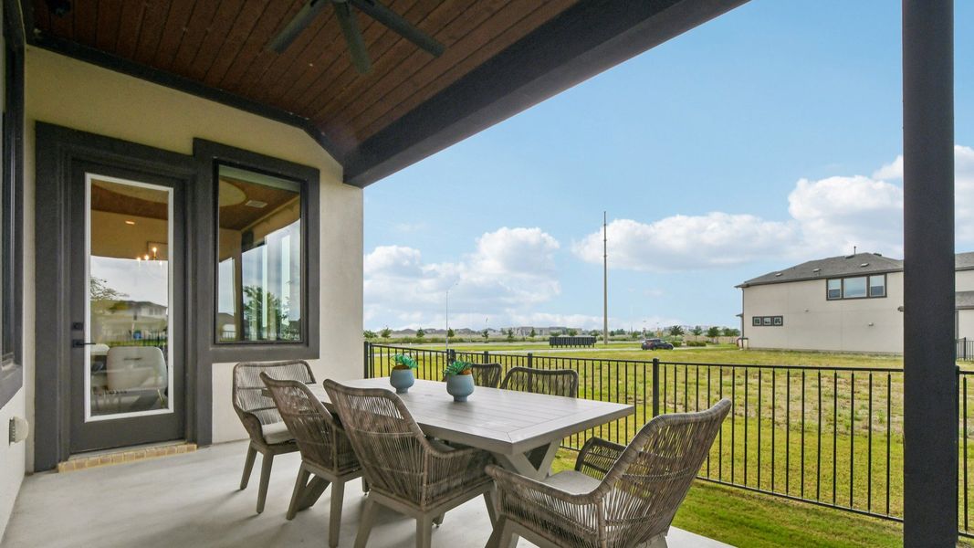 Representative furnished interior of a home built from the Elm by DRB Homes in Revelry, Del Valle (Image 32).