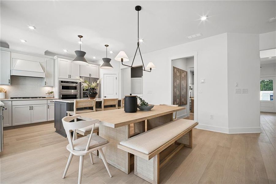 Furnished interior view inside a new home in Creekside at Skelton, Hoschton (Image 9).