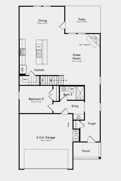 2D floor plan layout of this home in Windance Lake, Loganville, GA (Image 3).