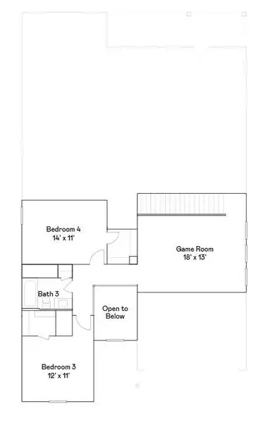2D floor plan layout of this home in The Grand Prairie, Hockley, TX (Image 4).
