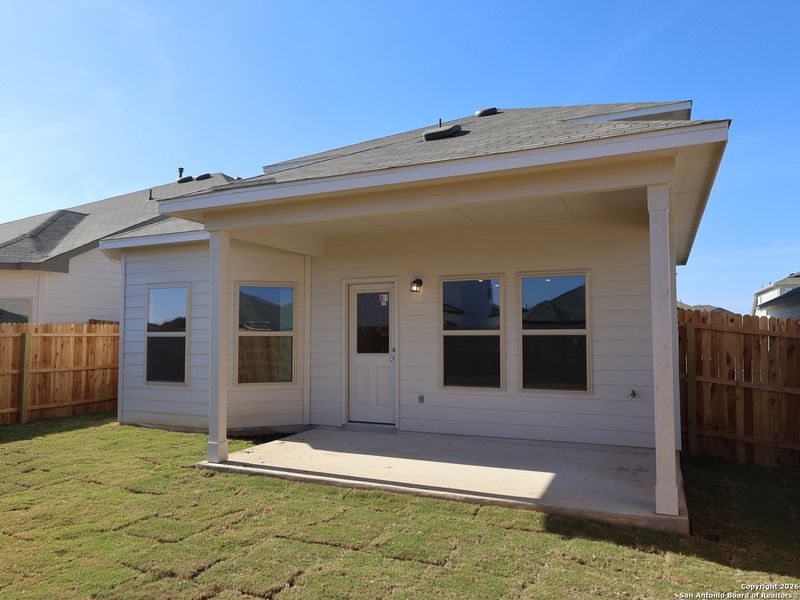 Exterior details and patio area of a home in Winding Brook, San Antonio (Image 3).