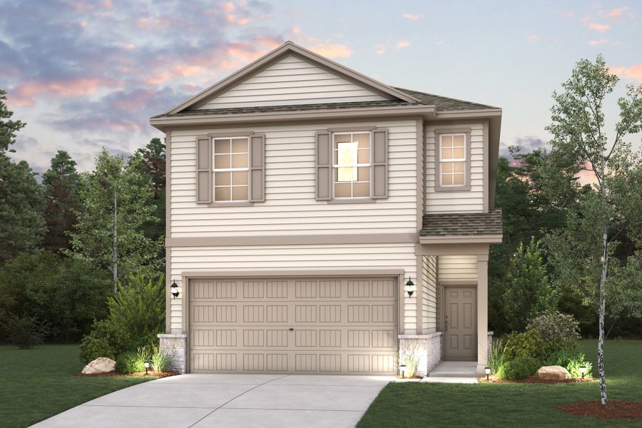Representative exterior photo of a completed home built from the Marigold by Century Communities in Cloverdale, Houston, TX (Image 1). Representative exterior photo of a completed home built from the Marigold by Century Communities in Cloverdale, Houston, TX (Image 1).