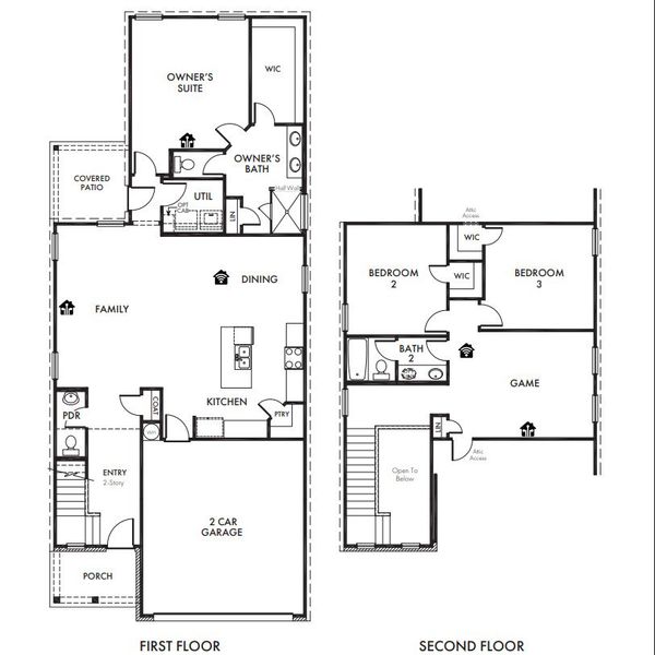 2D floor plan layout of this home in Bryant Farms, Melissa, TX (Image 3). 2D floor plan layout of this home in Bryant Farms, Melissa, TX (Image 3).