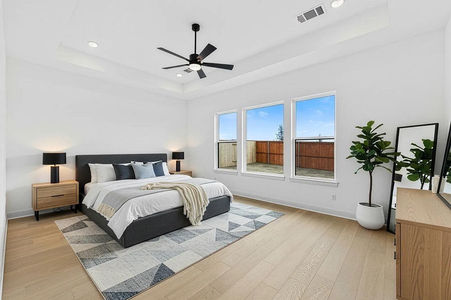 Furnished interior view inside a new home in Lariat - 70', Liberty Hill (Image 9).