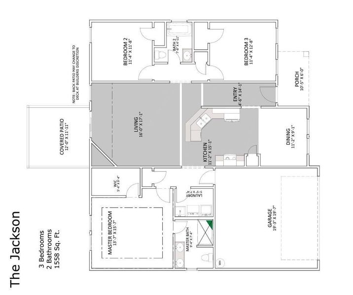 2D floor plan layout of this home in Marion Park, Marion, TX (Image 5).