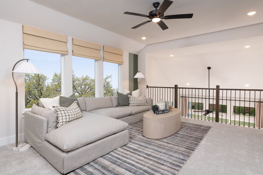 Representative furnished interior of a home built from the Winfield by Tri Pointe Homes in The Meadows, Denton (Image 7).