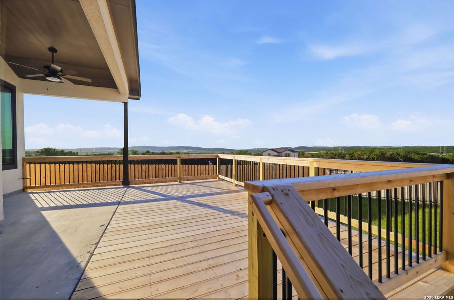Exterior details and patio area of a home in The Summit, San Antonio (Image 32).