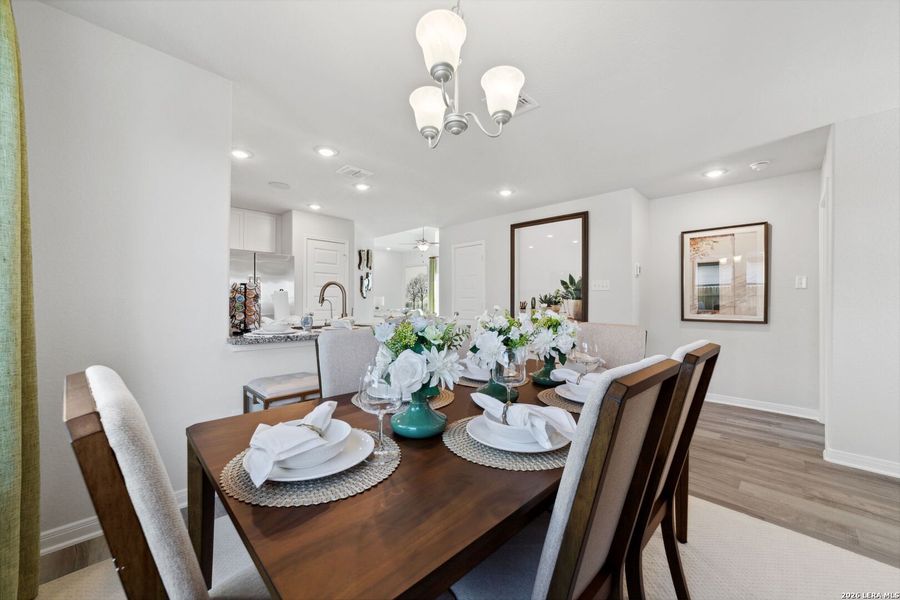 Furnished interior view inside a new home in Red Hawk Landing, San Antonio (Image 5).