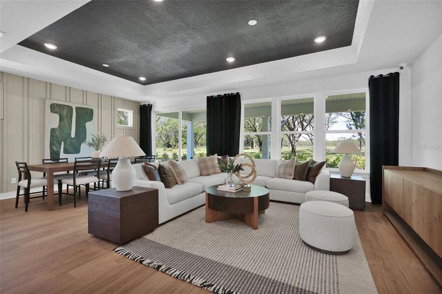Furnished interior view inside a new home in Lakeview Estates, Palm Coast (Image 13). Furnished interior view inside a new home in Lakeview Estates, Palm Coast (Image 13).