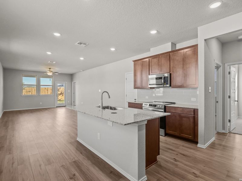 Furnished interior view inside a new home in Applewhite Meadows, San Antonio (Image 6). Furnished interior view inside a new home in Applewhite Meadows, San Antonio (Image 6).