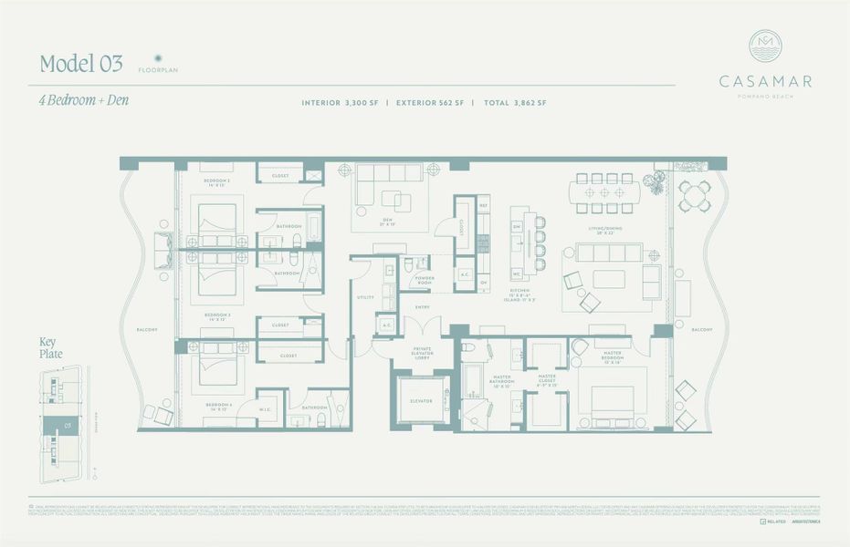 2D floor plan layout of this home in Casamar, Pompano Beach, FL (Image 5). 2D floor plan layout of this home in Casamar, Pompano Beach, FL (Image 5).