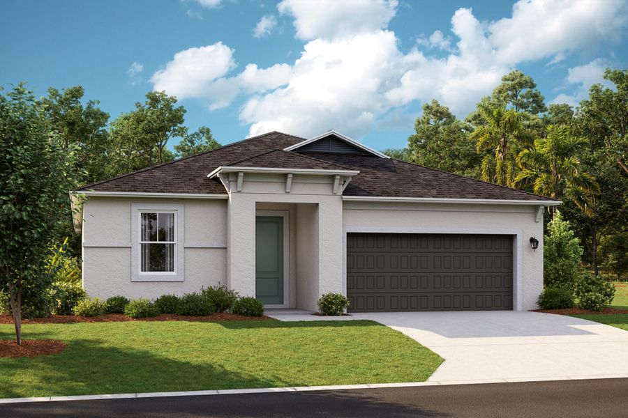 Representative exterior photo of a completed home built from the Mariposa by Casa Fresca Homes in Pasadena Woods, Dade City, FL (Image 8).