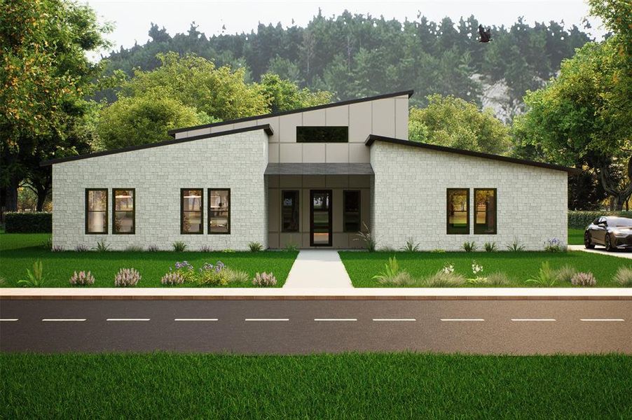 Front exterior of a new home in , Dallas, TX, highlighting curb appeal (Image 1). Front exterior of a new home in , Dallas, TX, highlighting curb appeal (Image 1).