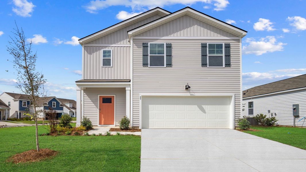 Front exterior of a new home in Rice Hope, Port Wentworth, GA, highlighting curb appeal (Image 1).
