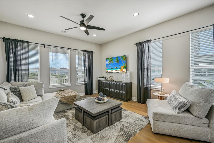Furnished interior view inside a new home in , Galveston (Image 27). Furnished interior view inside a new home in , Galveston (Image 27).