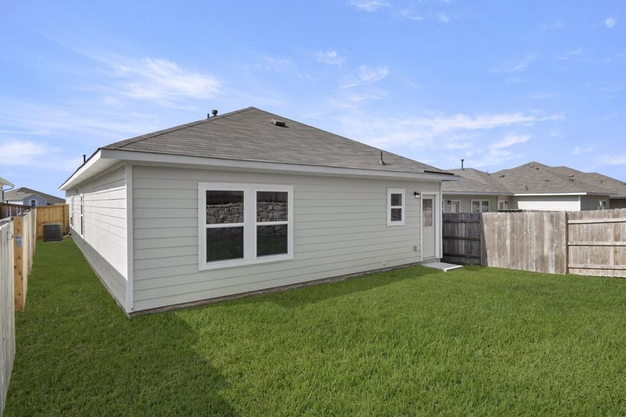 Exterior details and patio area of a home in Cloverleaf, Austin (Image 3). Exterior details and patio area of a home in Cloverleaf, Austin (Image 3).
