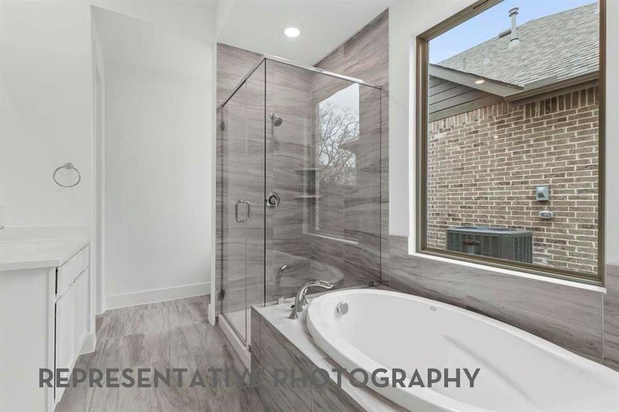 Furnished interior view inside a new home in Treeline, Justin (Image 11).