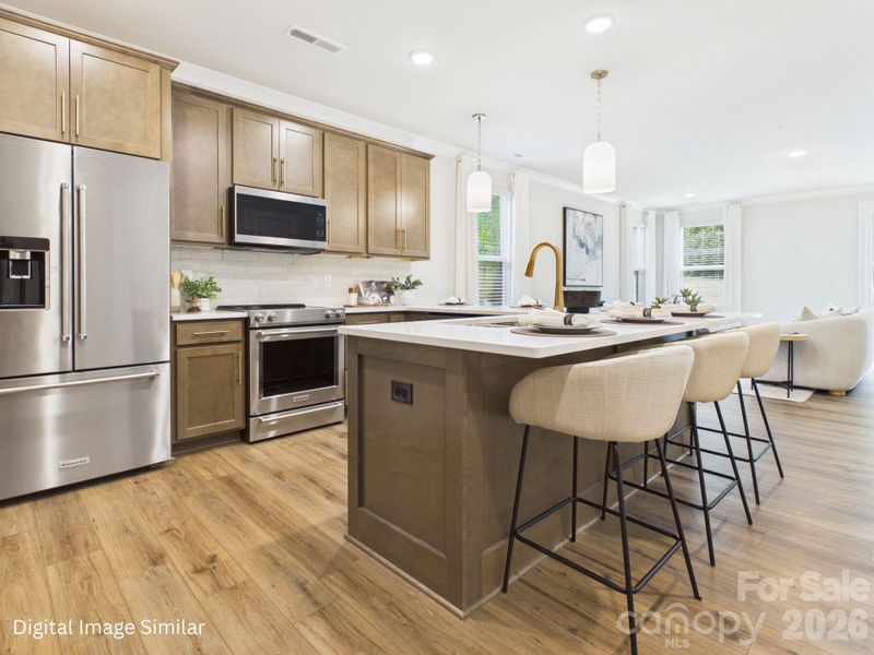 Furnished interior view inside a new home in , Charlotte (Image 8).