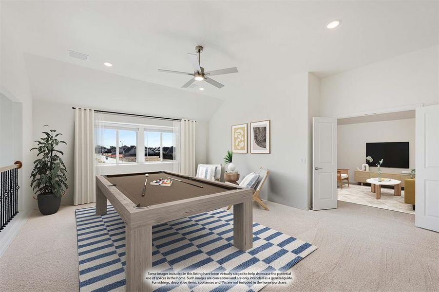 Furnished interior view inside a new home in Wildflower Ranch 60-65, Justin (Image 14). Furnished interior view inside a new home in Wildflower Ranch 60-65, Justin (Image 14).