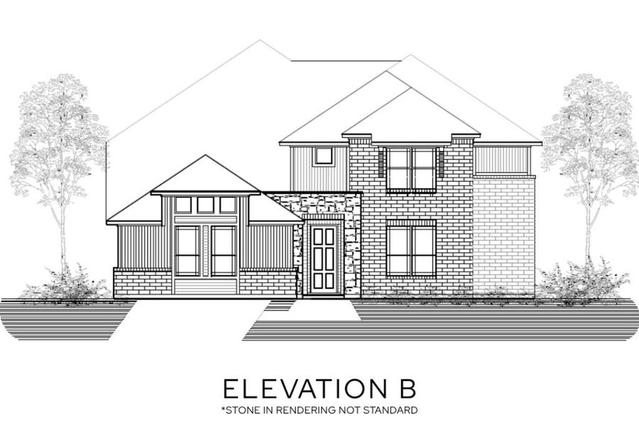 Representative rendering of the exterior for the The Highland by Lillian Custom Homes (Image 4).