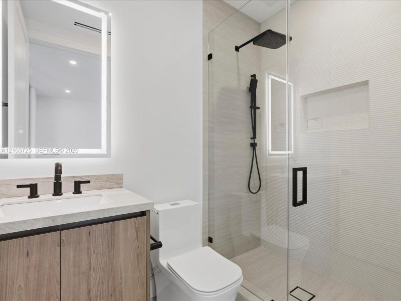 Furnished interior view inside a new home in , Miami (Image 8).