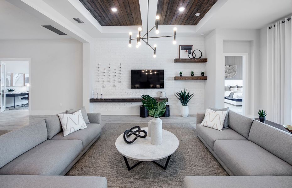 Representative furnished interior of a home built from the Layton by Del Webb in Del Webb Explore North River Ranch, Parrish (Image 18).