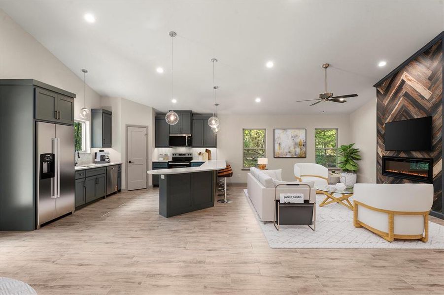 Furnished interior view inside a new home in , Gun Barrel City (Image 9). Furnished interior view inside a new home in , Gun Barrel City (Image 9).