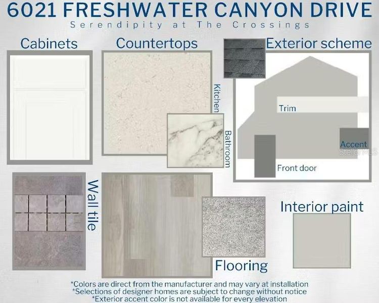 Sample of building materials used in homes in The Crossings - Single-Family Homes, St. Cloud (Image 3). Sample of building materials used in homes in The Crossings - Single-Family Homes, St. Cloud (Image 3).