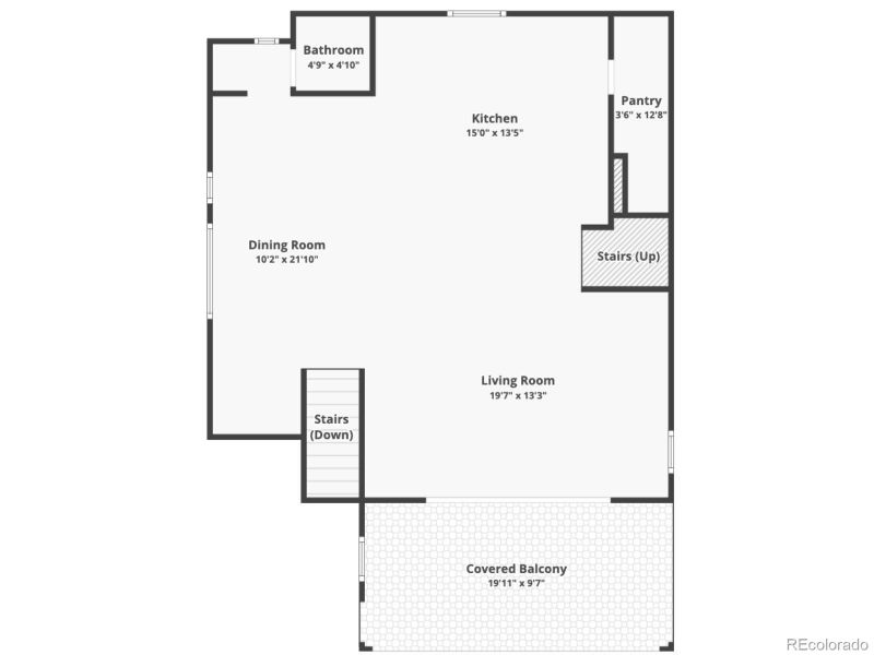 2D floor plan layout of this home in , Morrison, CO (Image 2).