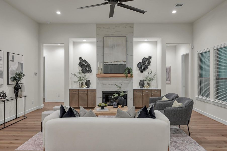Furnished interior view inside a new home in Silver Creek Ranch, Montgomery (Image 13). Furnished interior view inside a new home in Silver Creek Ranch, Montgomery (Image 13).