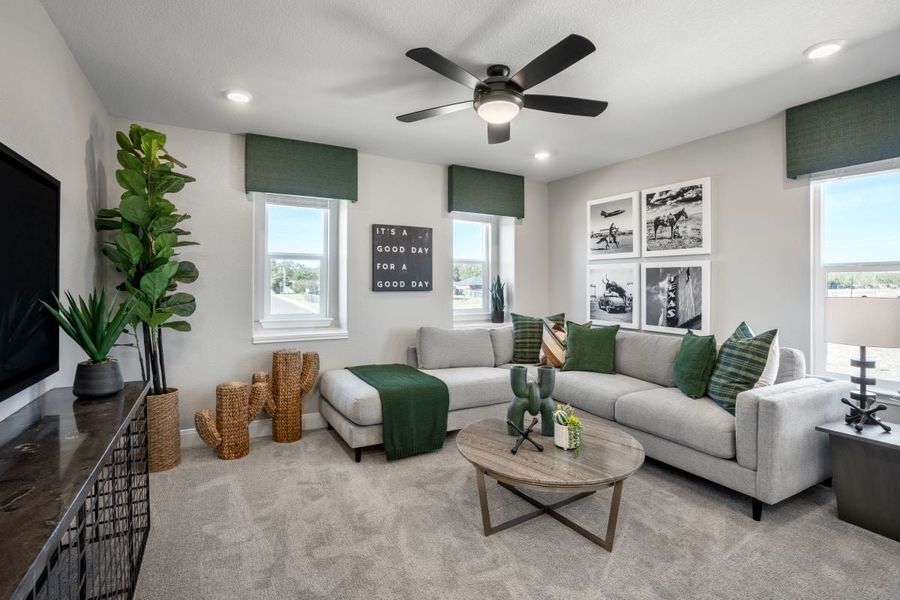 Representative furnished interior of a home built from the 2429 Modeled by KB Home in Hidden Trails, Belton (Image 8).