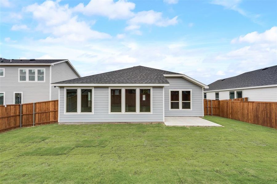 Front exterior of a new home in Creekside of Crowley, Crowley, TX, highlighting curb appeal (Image 14).