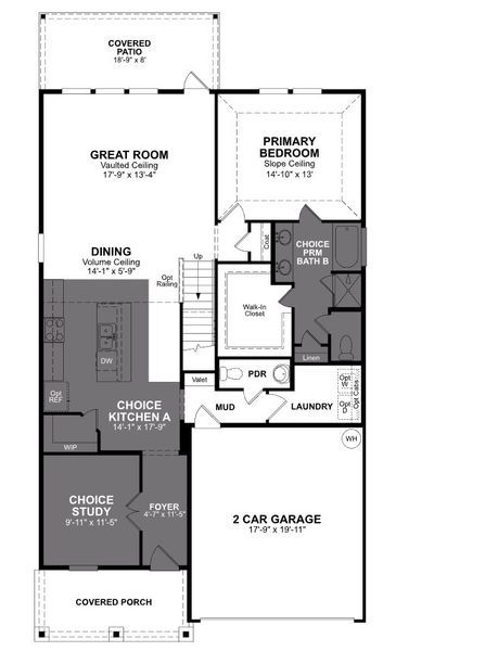 2D floor plan layout of this home in Hunter's Ranch, San Antonio, TX (Image 1).