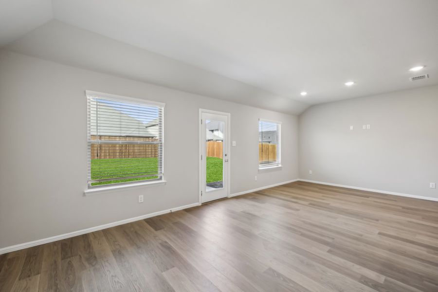 Living Room in the Hadley home plan by Trophy Signature Homes – REPRESENTATIVE PHOTO