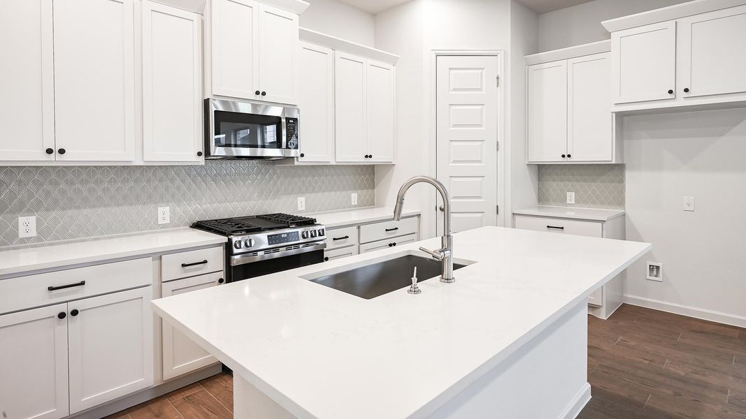 Furnished interior view inside a new home in Crosswinds, Kyle (Image 7).