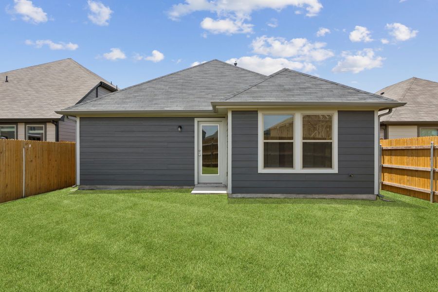 Yard in the Cypress home plan by Trophy Signature Homes - REPRESENTATIVE PHOTO Yard in the Cypress home plan by Trophy Signature Homes - REPRESENTATIVE PHOTO