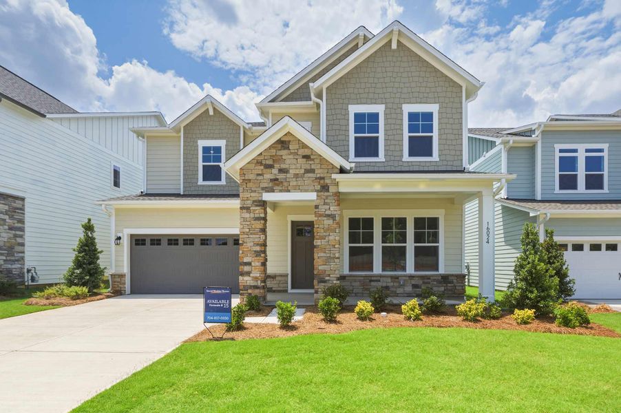Representative exterior photo of a completed home built from the The Starflower by David Weekley Homes in The Reserve at Cadia Village, Matthews, NC (Image 2). Representative exterior photo of a completed home built from the The Starflower by David Weekley Homes in The Reserve at Cadia Village, Matthews, NC (Image 2).
