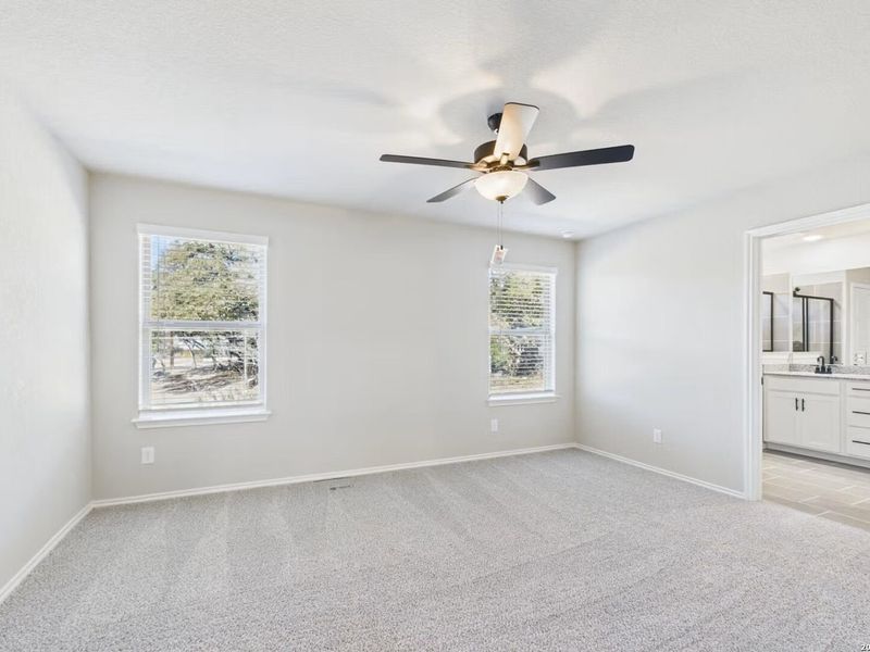Spacious, unfurnished interior of a new home in Meadows at Oak Creek, San Antonio (Image 26). Spacious, unfurnished interior of a new home in Meadows at Oak Creek, San Antonio (Image 26).