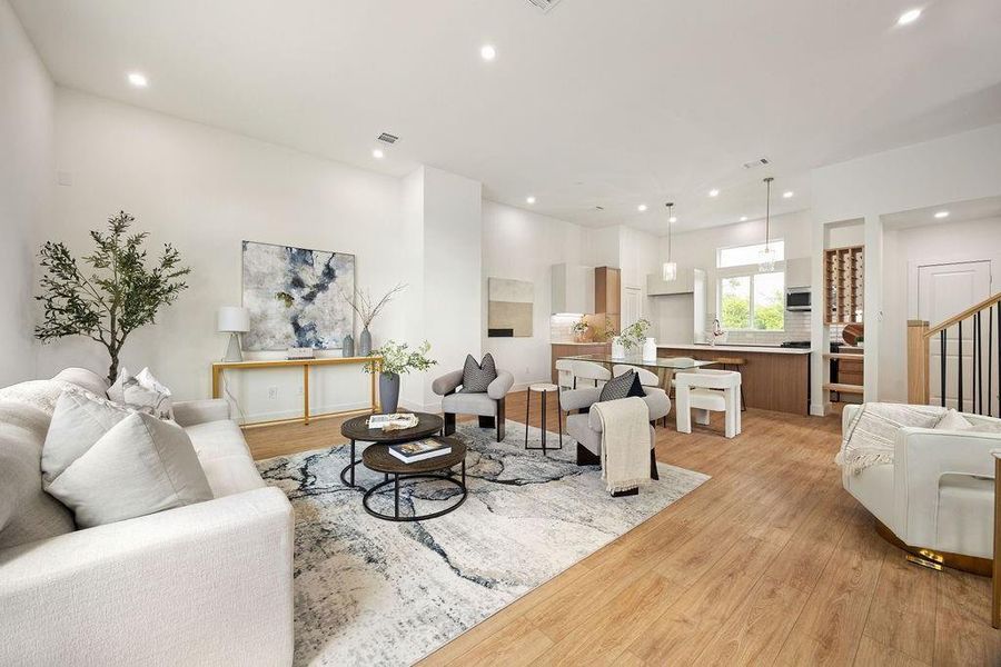 Furnished interior view inside a new home in , Houston (Image 8).