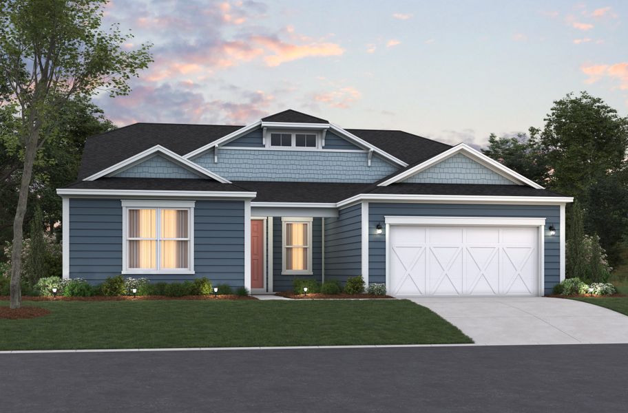 Representative exterior photo of a completed home built from the Reynolds by Beazer Homes in Marshfield: Signature Collection, Longs, SC (Image 2). Representative exterior photo of a completed home built from the Reynolds by Beazer Homes in Marshfield: Signature Collection, Longs, SC (Image 2).