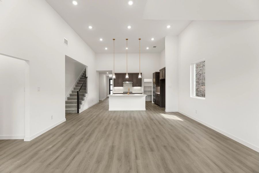 Open Kitchen-Living-Dining Room featuring the Oxford Collection