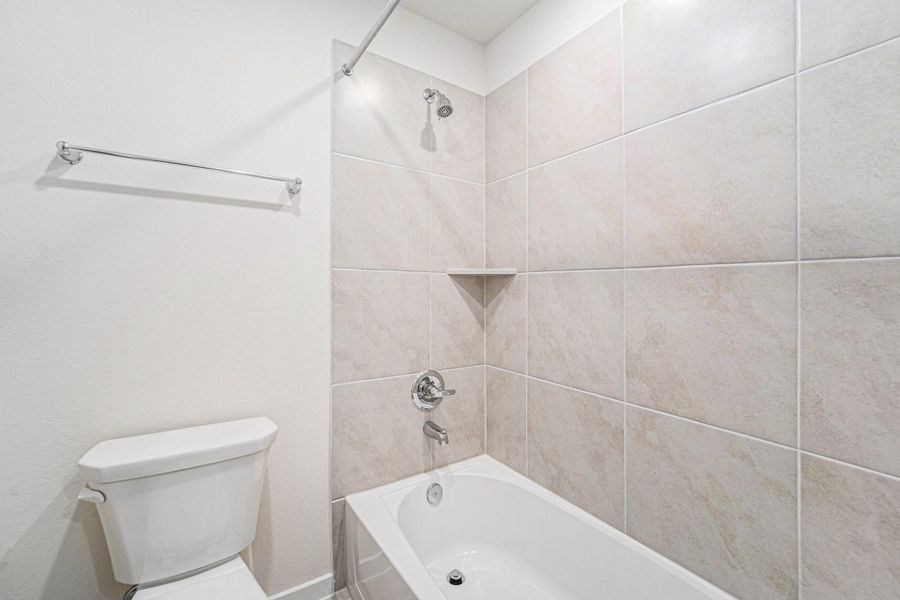 Secondary bathroom shower/tub combo Secondary bathroom shower/tub combo